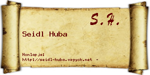 Seidl Huba névjegykártya